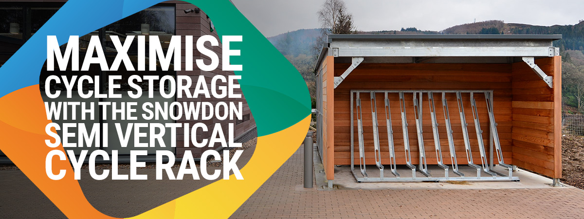 Maximise Cycle Storage with the Snowdon Semi Vertical Cycle Rack