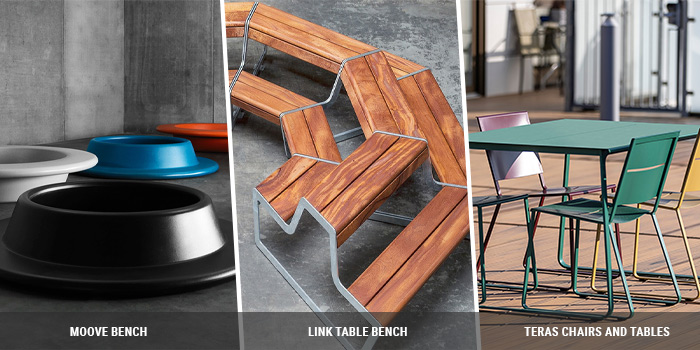 Moove Bench - Link Table Bench - Teras Chairs and Tables from Hitsa